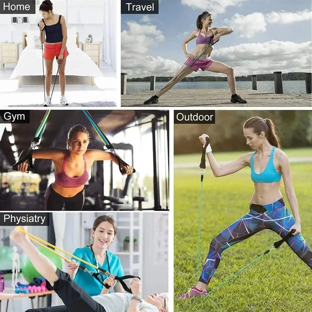11-Piece Latex Resistance Bands Set for Pilates