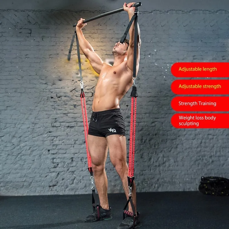 Allrj Pro Tension Bar With Resistance Bands