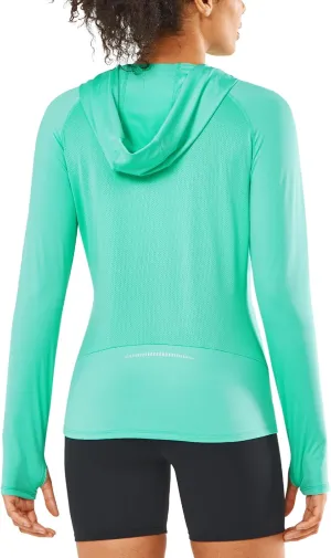 ALLZERO Women's Sun Protection Hoodie UPF 50  Long Sleeve with Back Breathable Mesh for Outdoor Fishing Hiking
