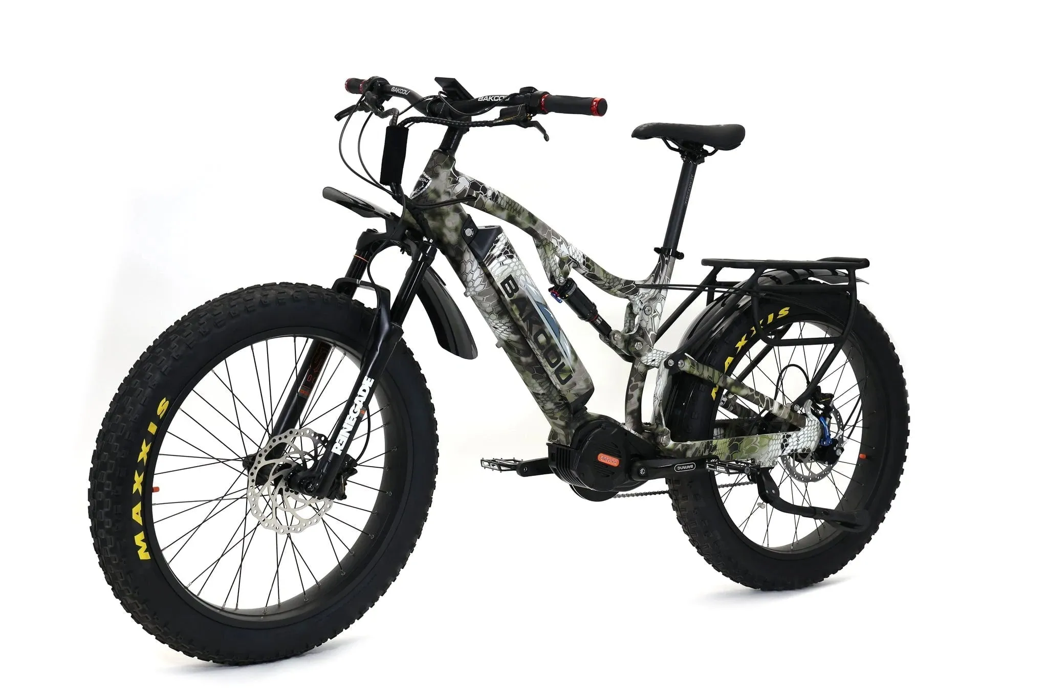 Bakcou Storm Jäger Electric Bike 48V, 750-1500W Smart Mid-Drive Motor Full Suspension