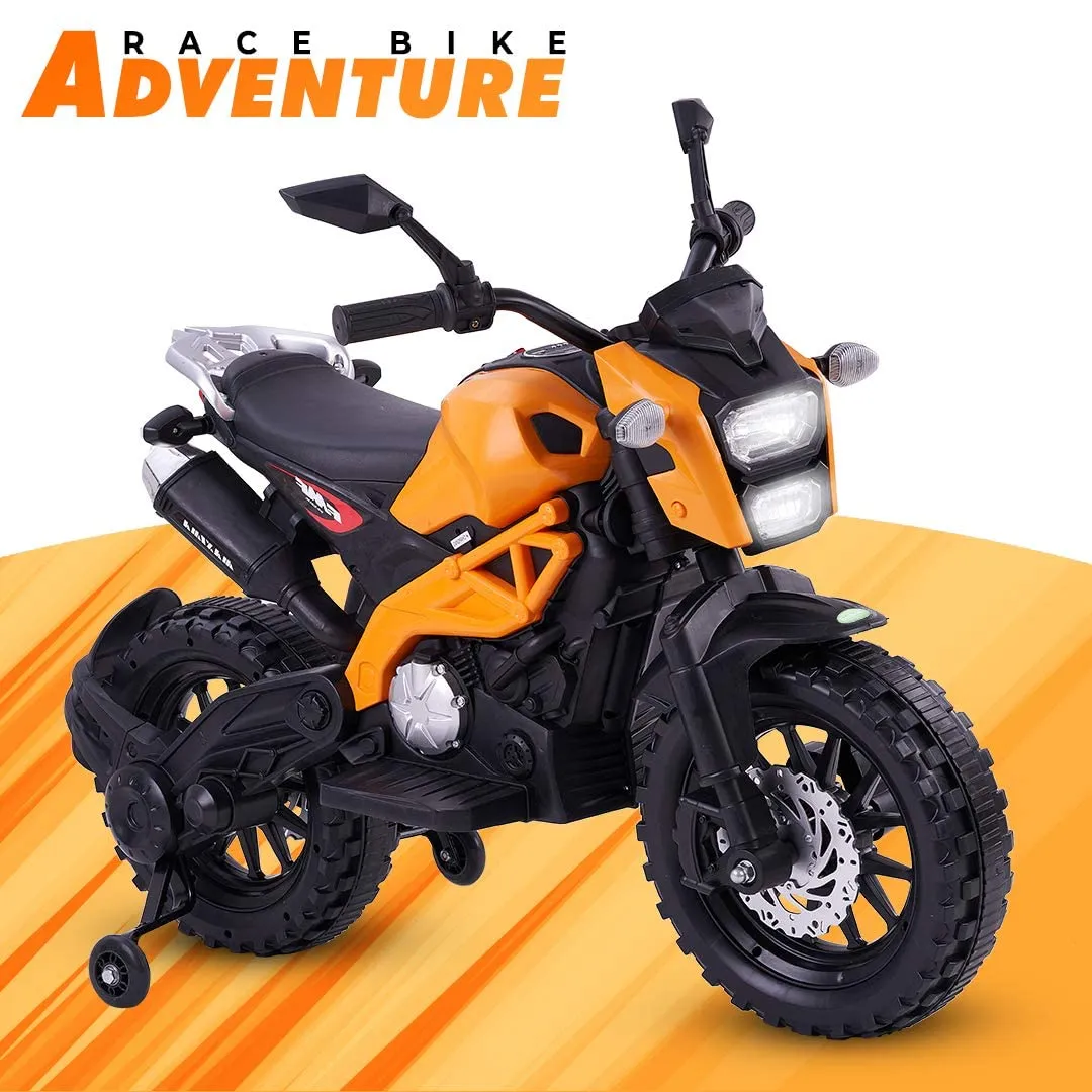 Baybee Adventure Battery Operated Bike for Kids with LED Lights & Music