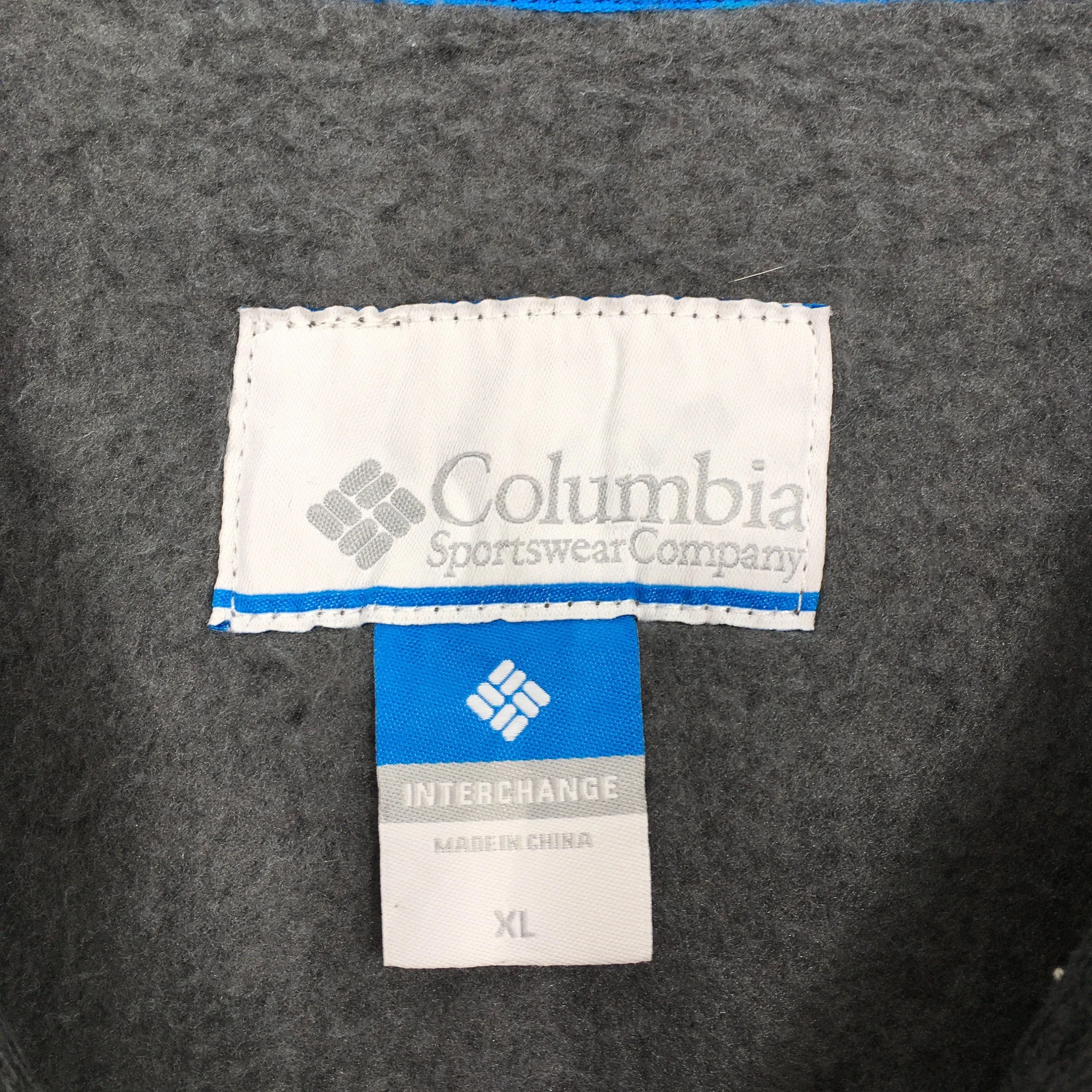 Columbia Fleece Gray Zipper Sweater XLarge