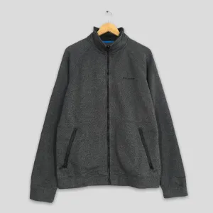 Columbia Fleece Gray Zipper Sweater XLarge