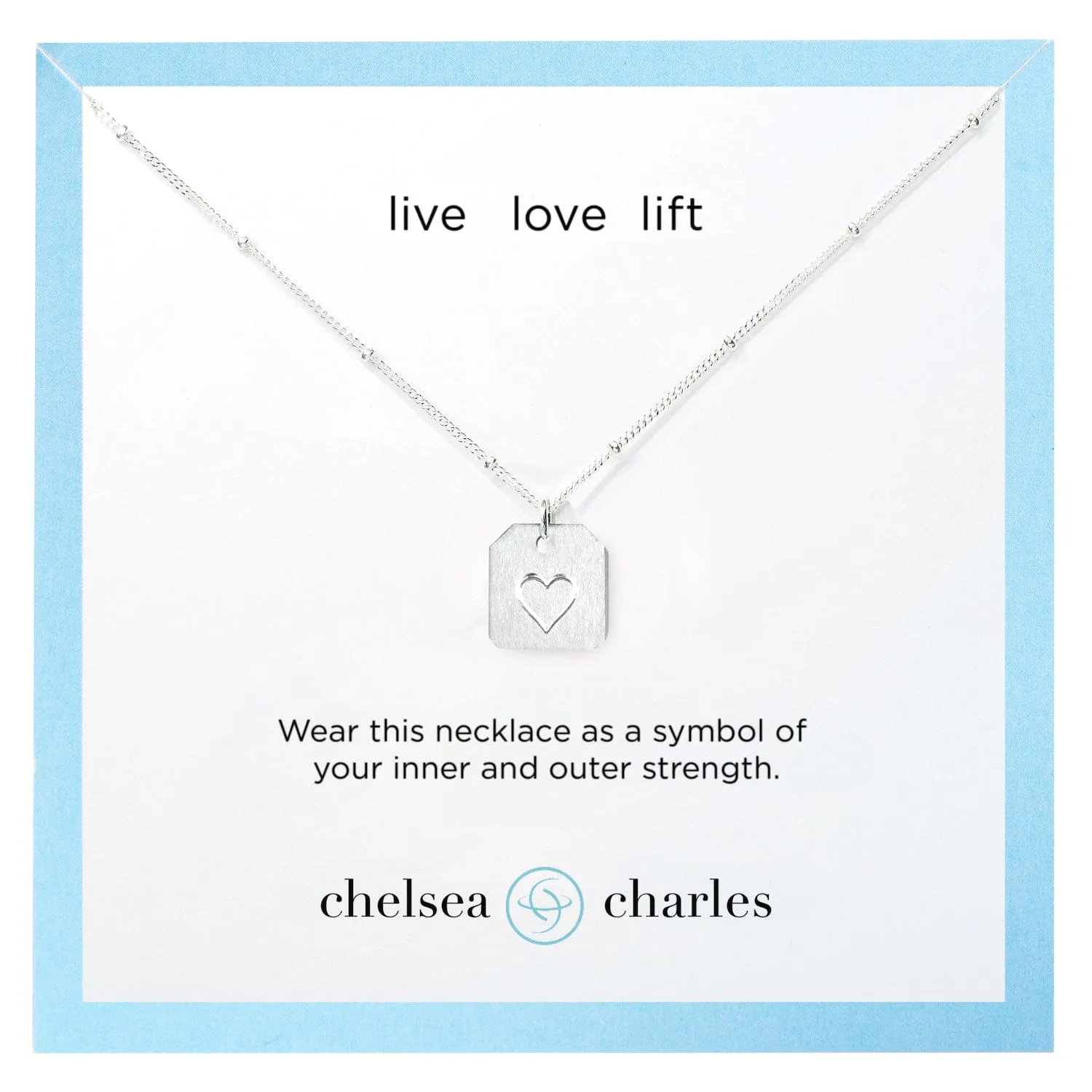 Live Love Lift Mini Free Weight Charm Necklace (Reversible) - Gold