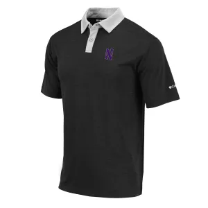 Northwestern Wildcats Men's Columbia Omni-Wick Range Black Polo
