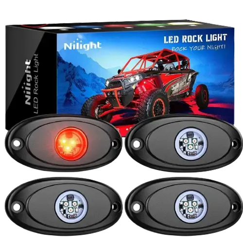 Red LED Rock Lights (4 Pcs)