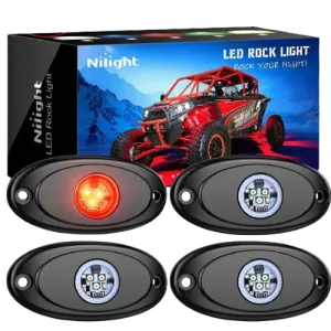 Red LED Rock Lights (4 Pcs)