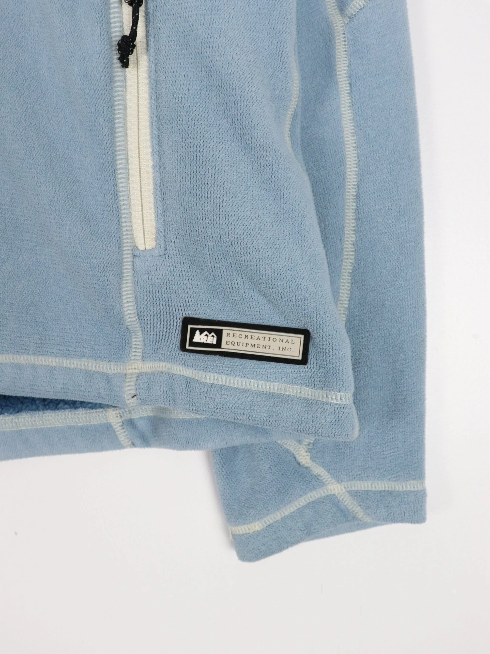 REI Sweater Womens Small Blue Fleece Lined Full Zip Outdoor