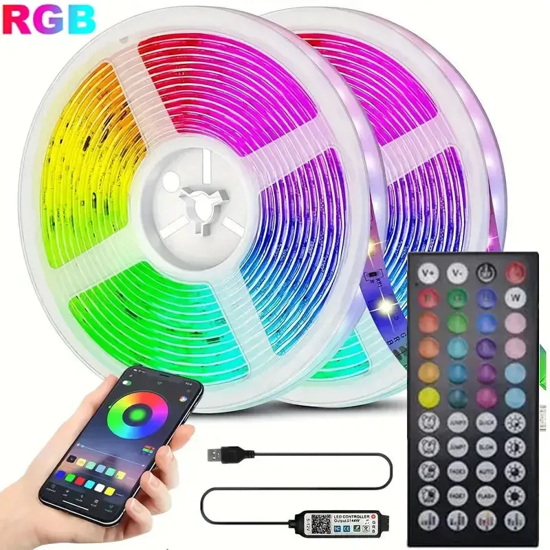 RGB 5050 LED Strip Lights with Bluetooth - WiFi Remote Control