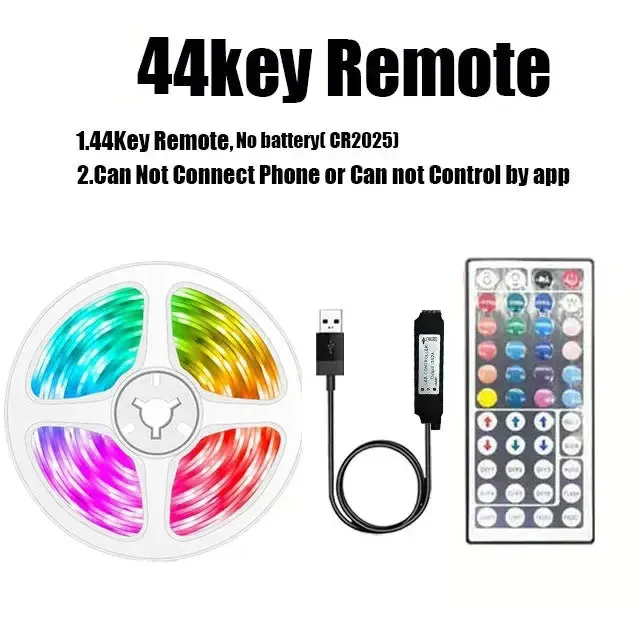RGB 5050 LED Strip Lights with Bluetooth - WiFi Remote Control