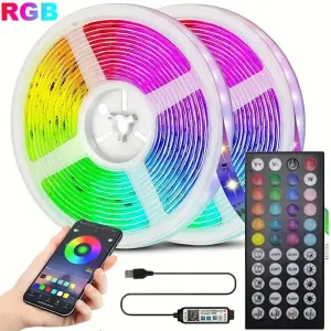 RGB 5050 LED Strip Lights with Bluetooth - WiFi Remote Control