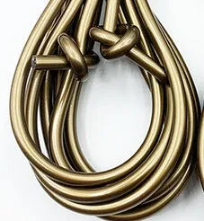 Street Ropez Double Dutch Ropes with Knotted Ends-Gold (Set of 2 Ropes)