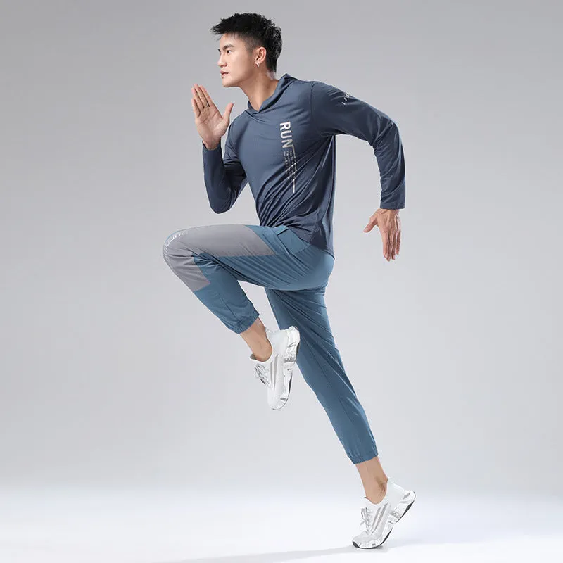 Sweat Wicking Shirt Men's Sweater Hooded Long-Sleeved T-shirt