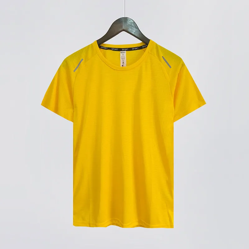 Sweat Wicking Shirt Sports T-shirt Men's Quick-Drying Crew Neck Short Sleeve