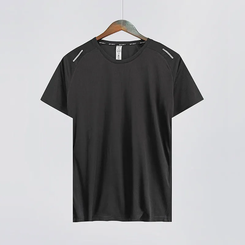 Sweat Wicking Shirt Sports T-shirt Men's Quick-Drying Crew Neck Short Sleeve