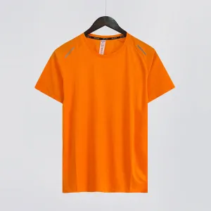 Sweat Wicking Shirt Sports T-shirt Men's Quick-Drying Crew Neck Short Sleeve
