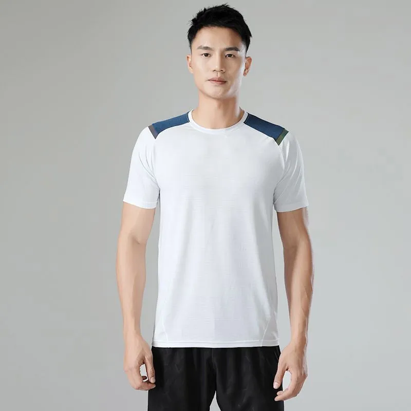 Sweat Wicking Shirt Sports T-shirt Men's Summer Sportswear round Neck Short Sleeve T-shirt