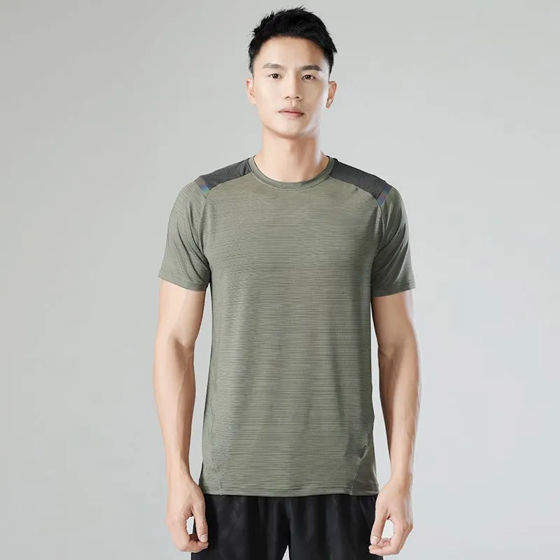 Sweat Wicking Shirt Sports T-shirt Men's Summer Sportswear round Neck Short Sleeve T-shirt